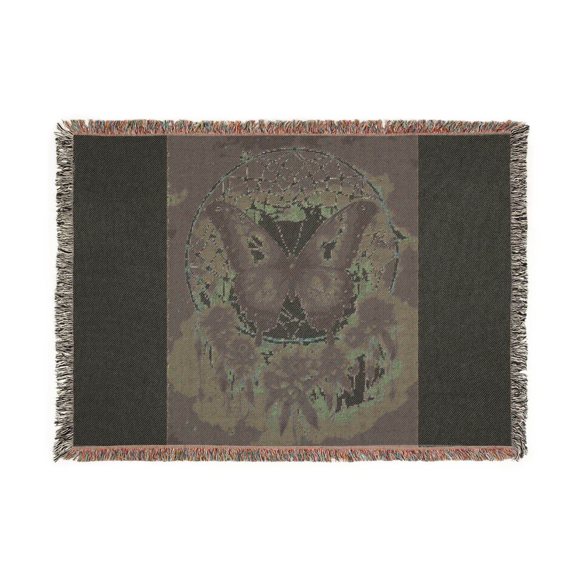Butterfly Dreamcatcher Woven Blanket — Boho Gothic Throw for Bedroom & Living Room