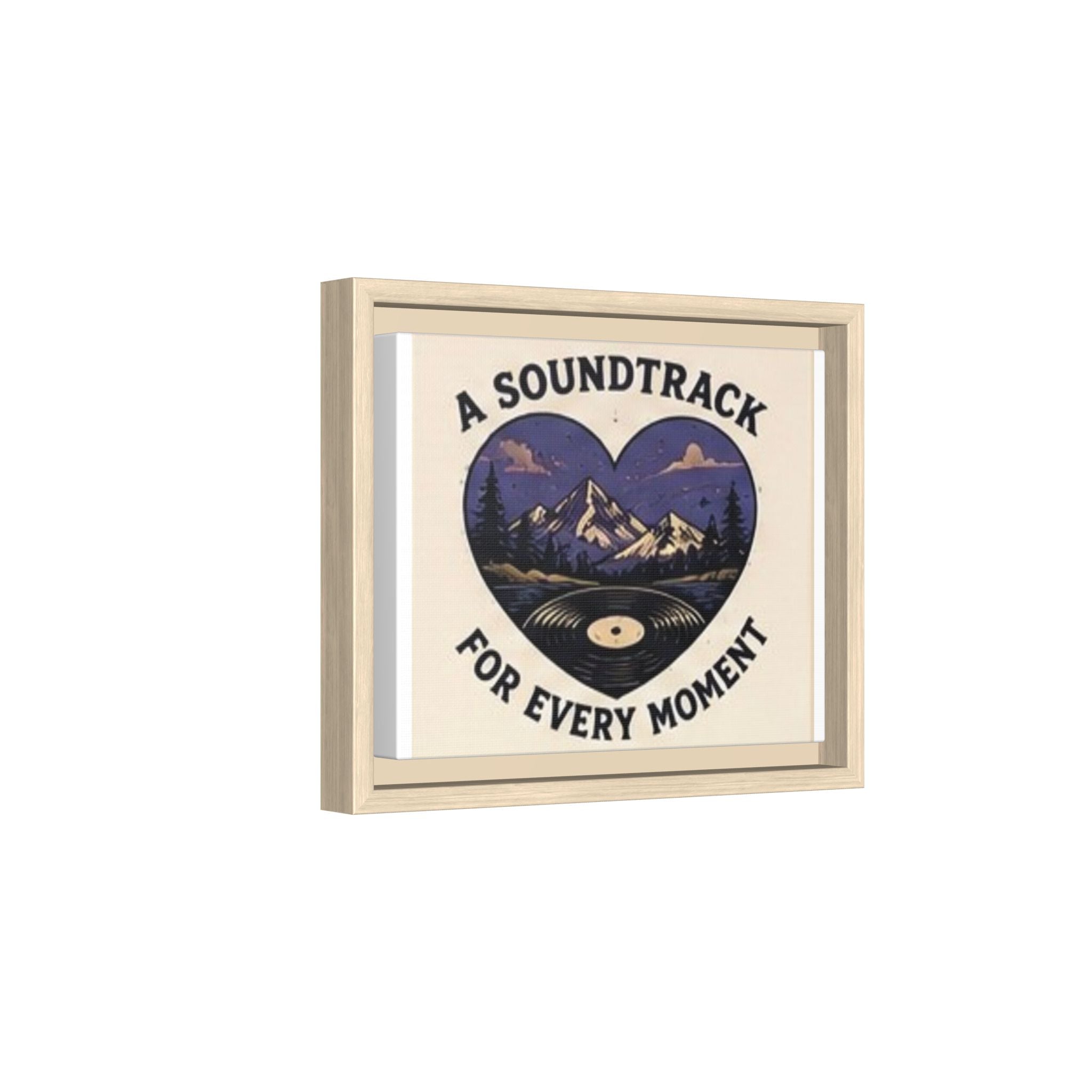 Framed Canvas Art – "A Soundtrack for Every Moment" Mountain Vinyl Print