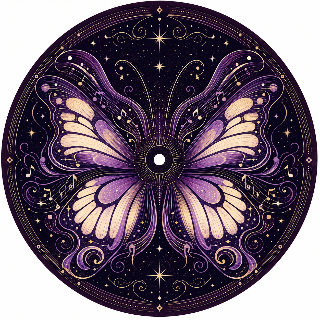 Purple Butterfly Slipmat