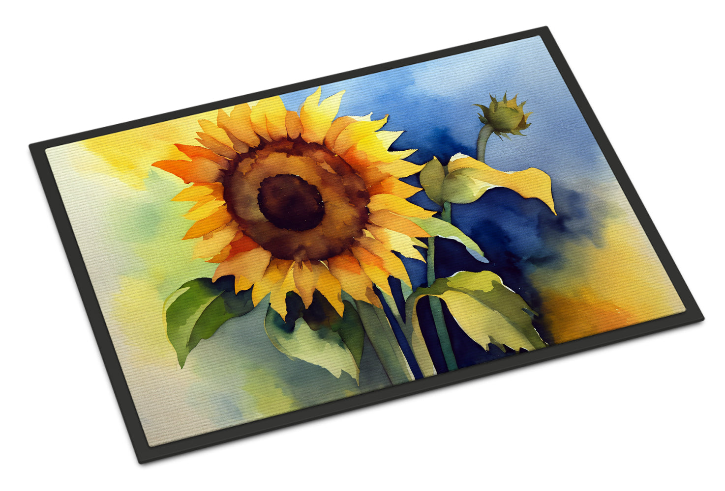 Sunflowers in Watercolor Doormat