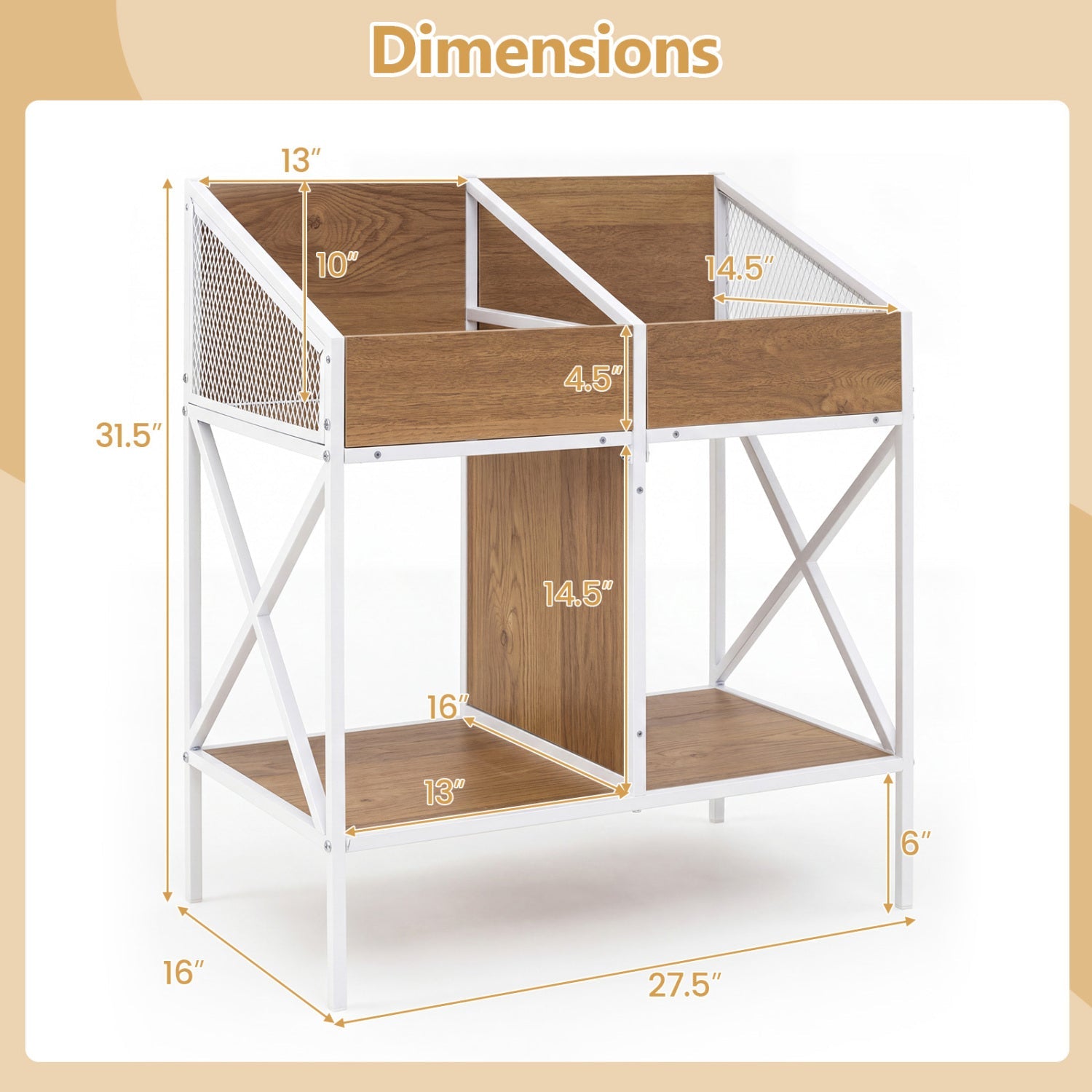 Industrial Vinyl Record Storage Rack with Metal Frame
