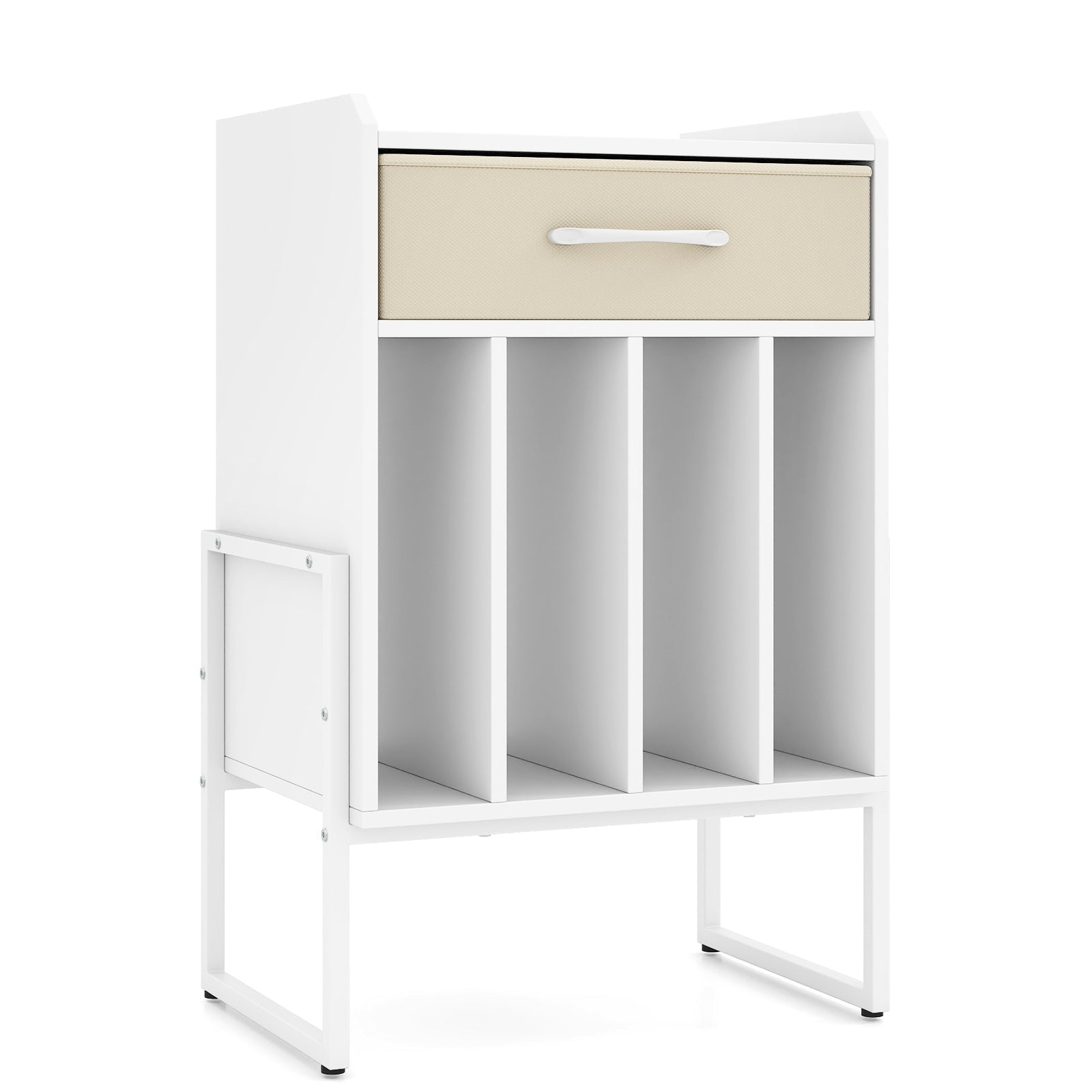 Record Player Stand with Drawer and Record Holder