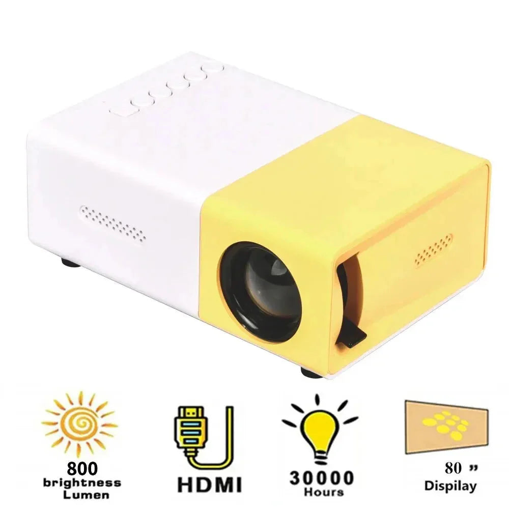 NNEOBA Mini Media Player Projector Yellow