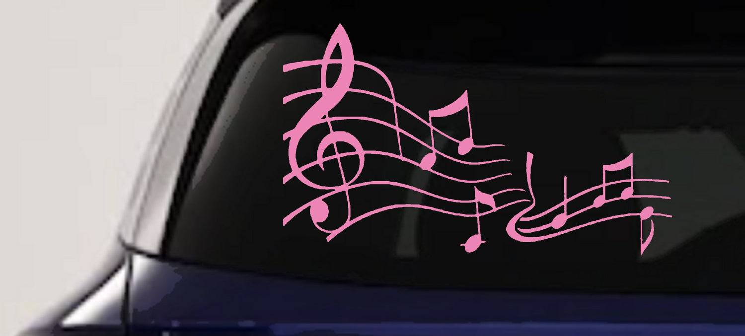 Music Scales Decal Car Truck Window Sticker Vinyl Auto Accessory