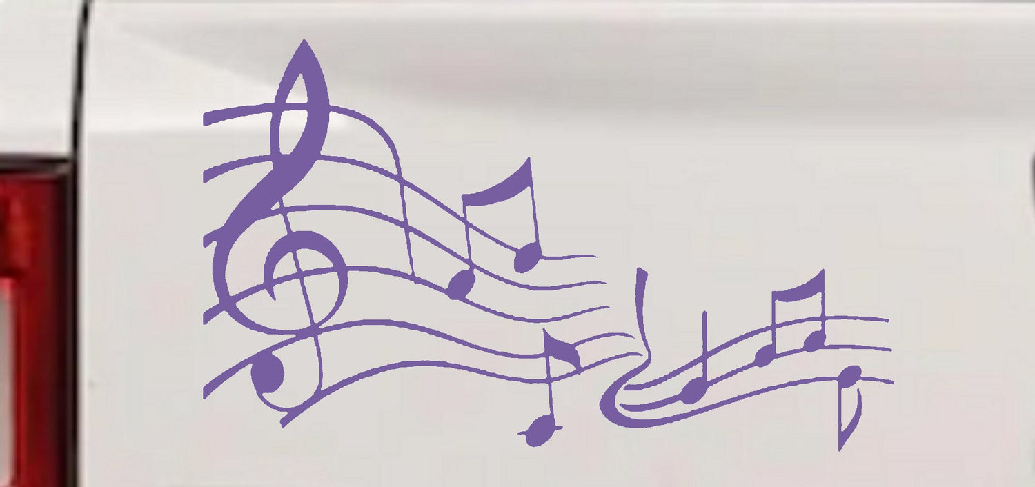 Music Scales Decal Car Truck Window Sticker Vinyl Auto Accessory