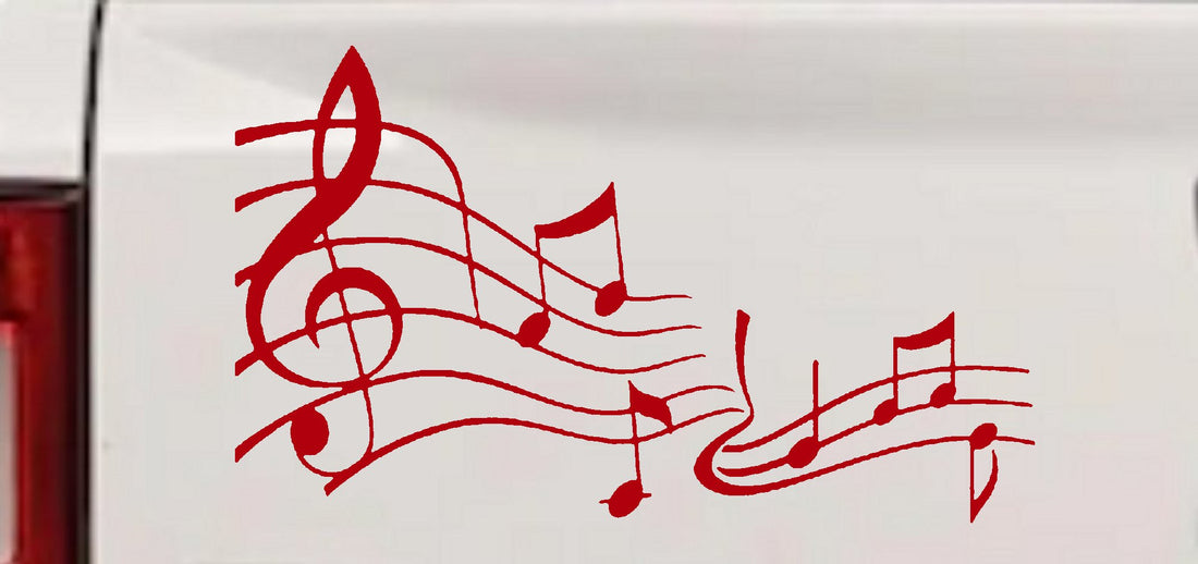 Music Scales Decal Car Truck Window Sticker Vinyl Auto Accessory