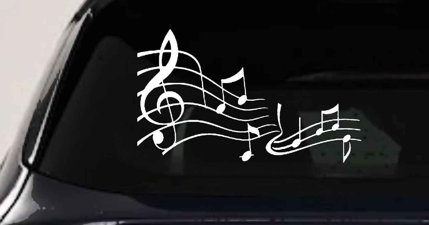 Music Scales Decal Car Truck Window Sticker Vinyl Auto Accessory