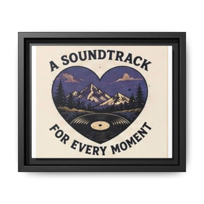 Framed Canvas Art – "A Soundtrack for Every Moment" Mountain Vinyl Print