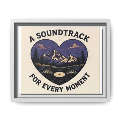 Framed Canvas Art – "A Soundtrack for Every Moment" Mountain Vinyl Print