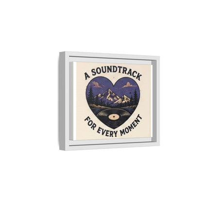Framed Canvas Art – "A Soundtrack for Every Moment" Mountain Vinyl Print