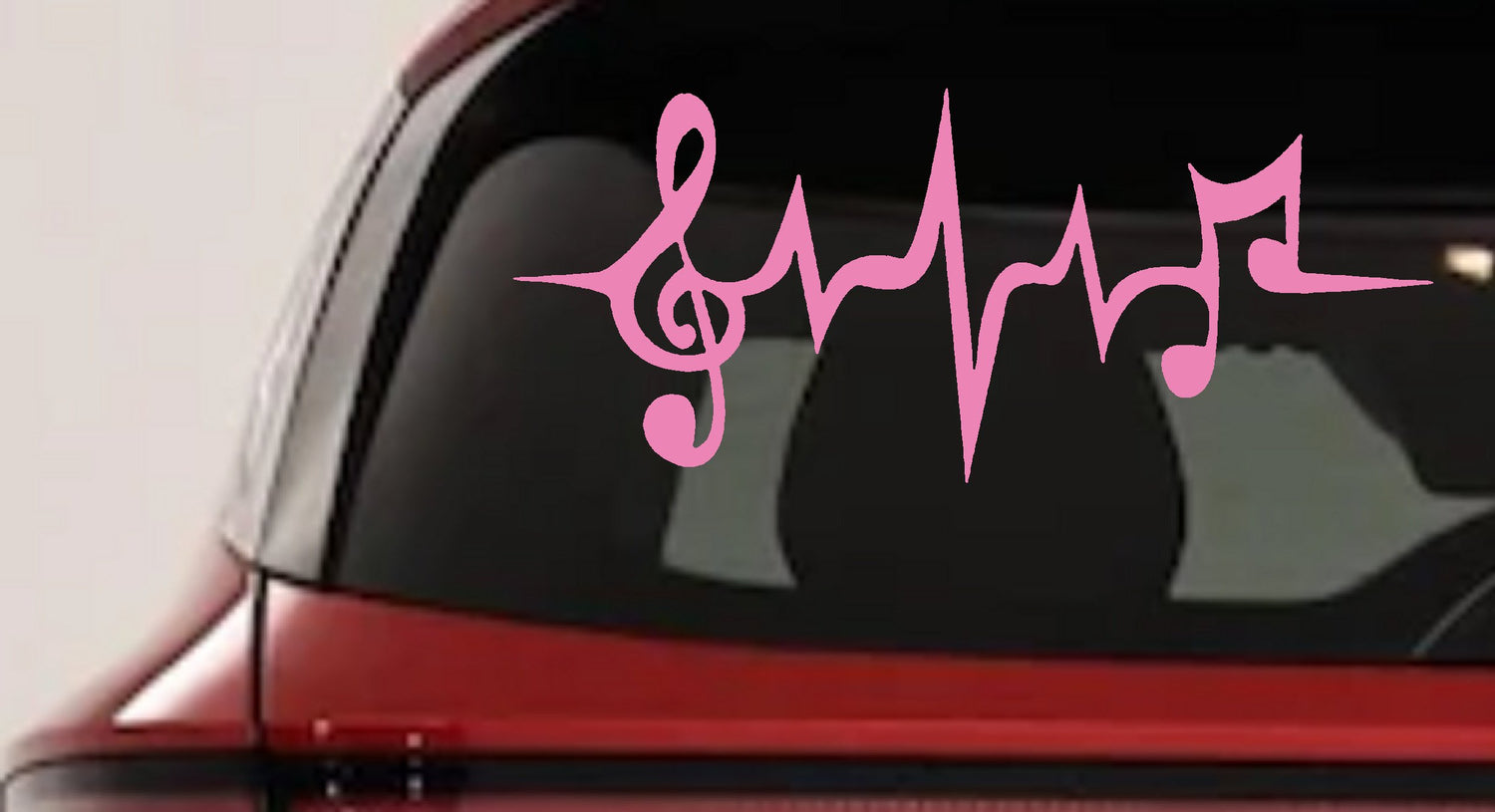 Music Notes Heartbeat Car Truck Window Vinyl Decal Sticker