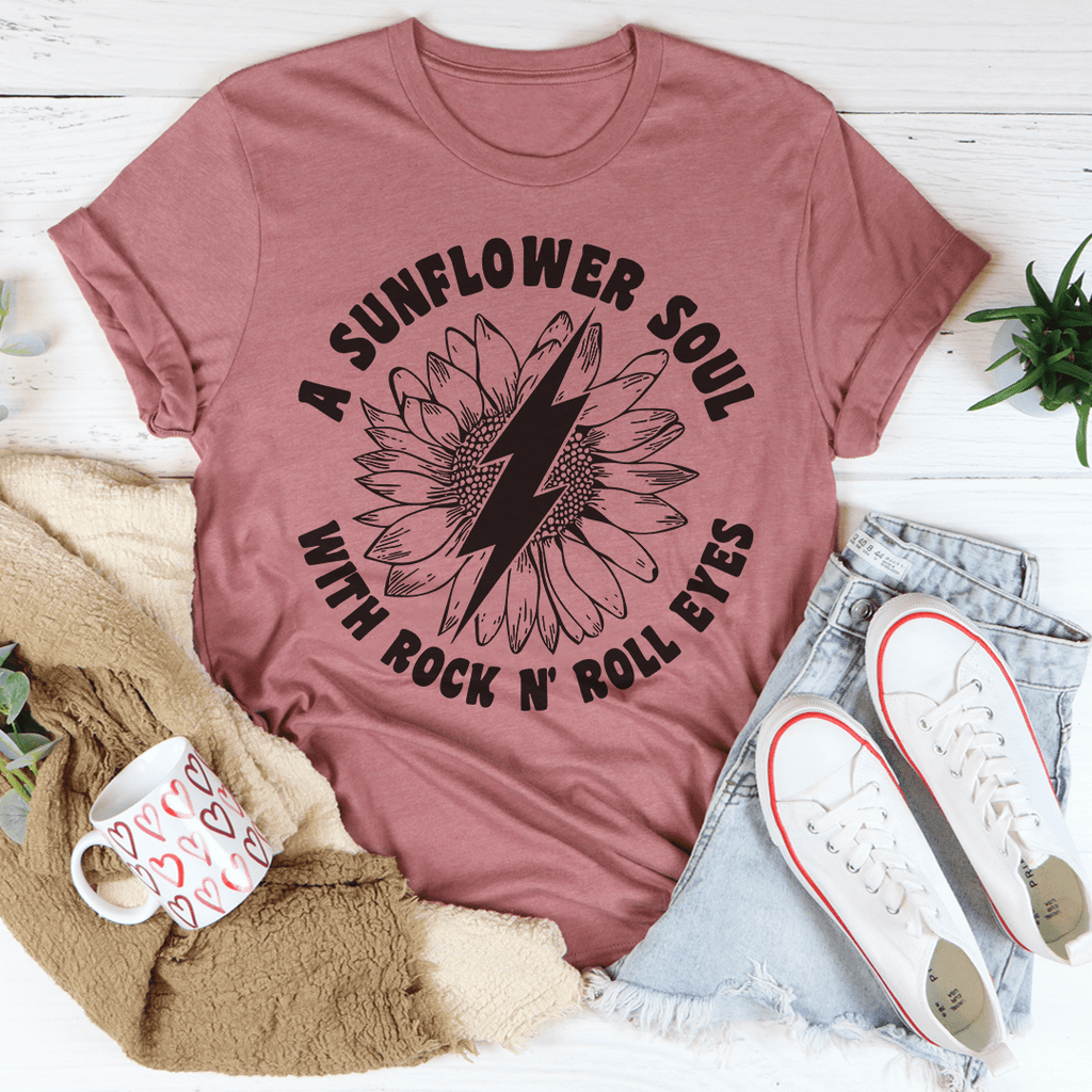 Sunflower Soul &amp; Rock N Roll Eyes T-Shirt