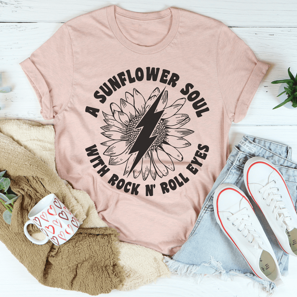 Sunflower Soul &amp; Rock N Roll Eyes T-Shirt