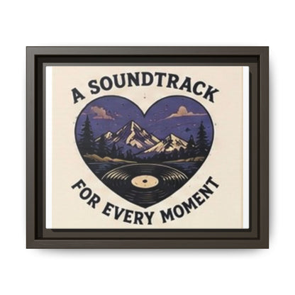 Framed Canvas Art – "A Soundtrack for Every Moment" Mountain Vinyl Print