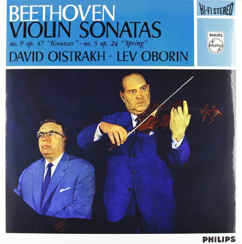 the album cover for Beethoven / Oborin / Oistrach - Sonatas For Piano &amp; Violin 5 &amp; 9 [180 Gram]
