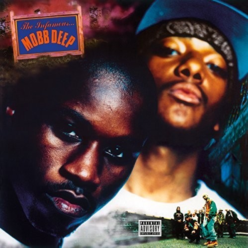 the album cover for Mobb Deep - Infamous