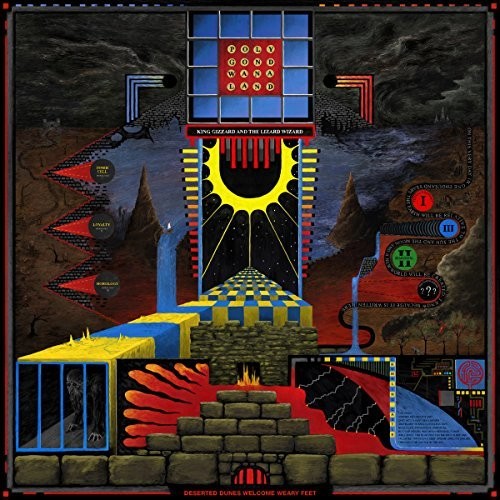 the album cover for King Gizzard &amp; The Lizard Wizard - Polygondwanaland [Tri-Color Split Wax LP]