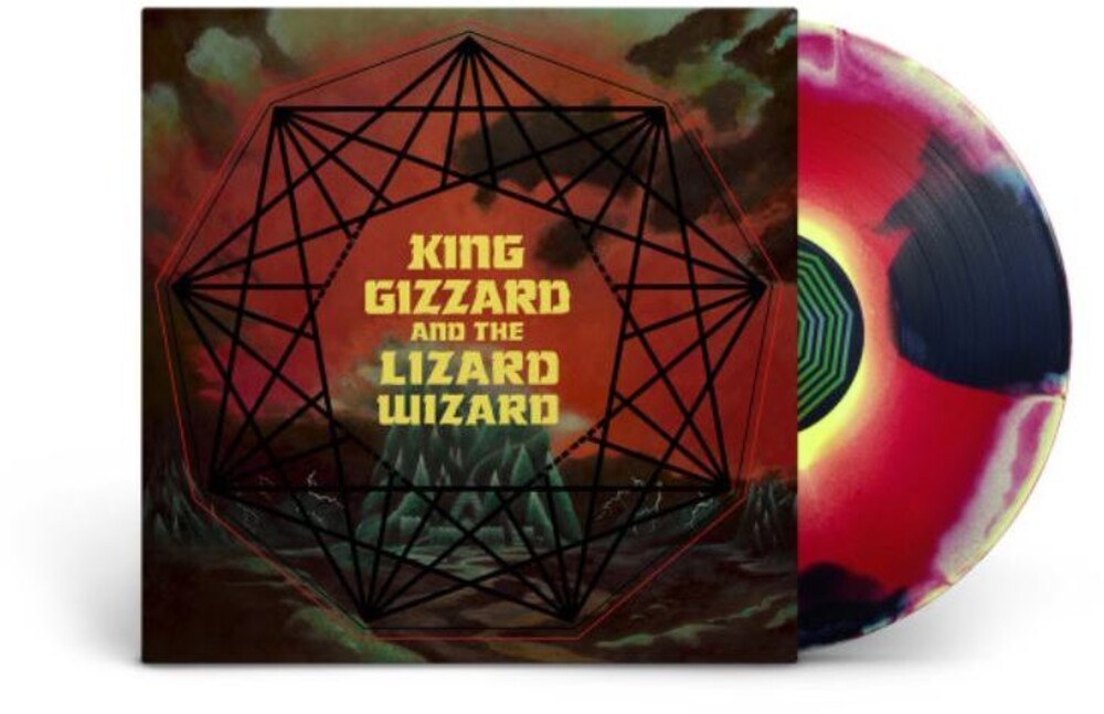 the album cover for King Gizzard &amp; The Lizard Wizard - Nonagon Infinity [Yellow/Red/Black LP]