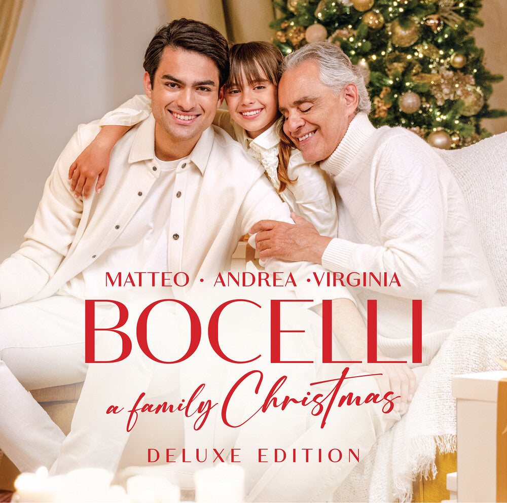 the album cover for Andrea Bocelli / Matteo Bocelli / Virginia Bocelli - A Family Christmas [Deluxe Edition]