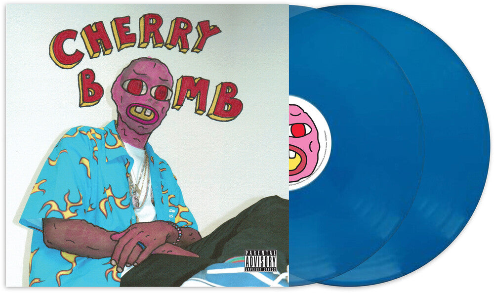 the album cover for Tyler, The Creator - Cherry Bomb (Mask Cover) [translucent blue 2LP]