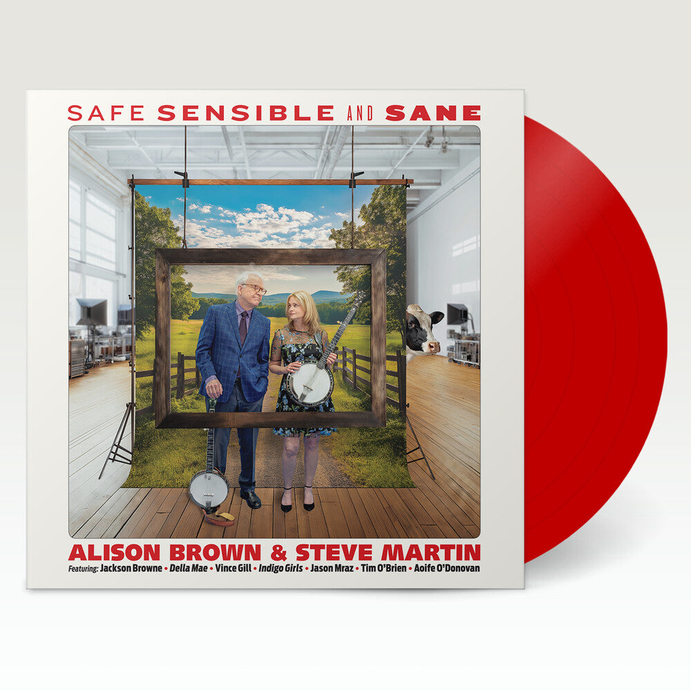 the album cover for Alison Brown  / Martin,Steve - Safe Sensible &amp; Sane - Red [Colored Vinyl] [Limited Edition] (Ofgv)