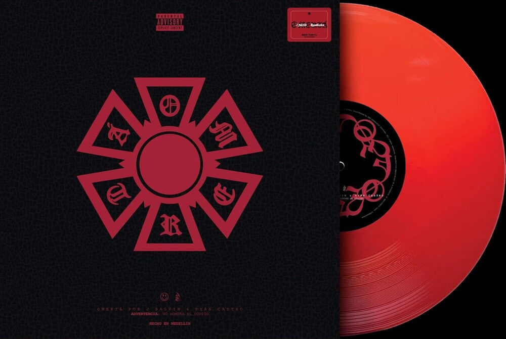 the album cover for J Balvin &amp; Ryan Castro - OMERTA [Red]