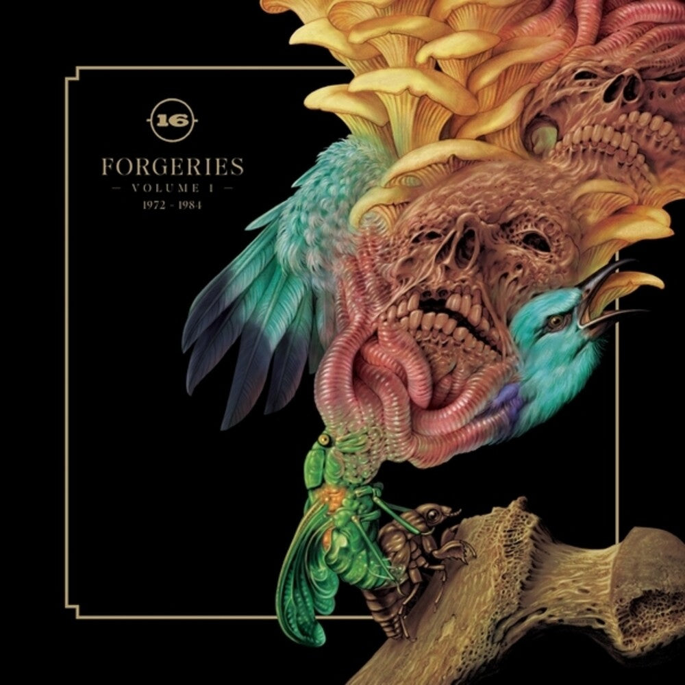the album cover for 16 - Forgeries Volume 1 1972-1984 (splatter Vinyl)