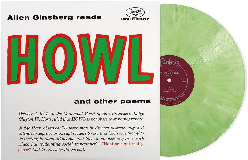 the album cover for Allen Ginsberg - Howl And Other Poems [Eco-friendly Green Blend]