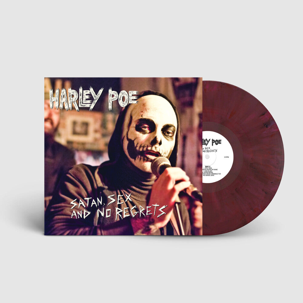 the album cover for Harley Poe - Satan Sex &amp; No Regrets [Colored Vinyl]