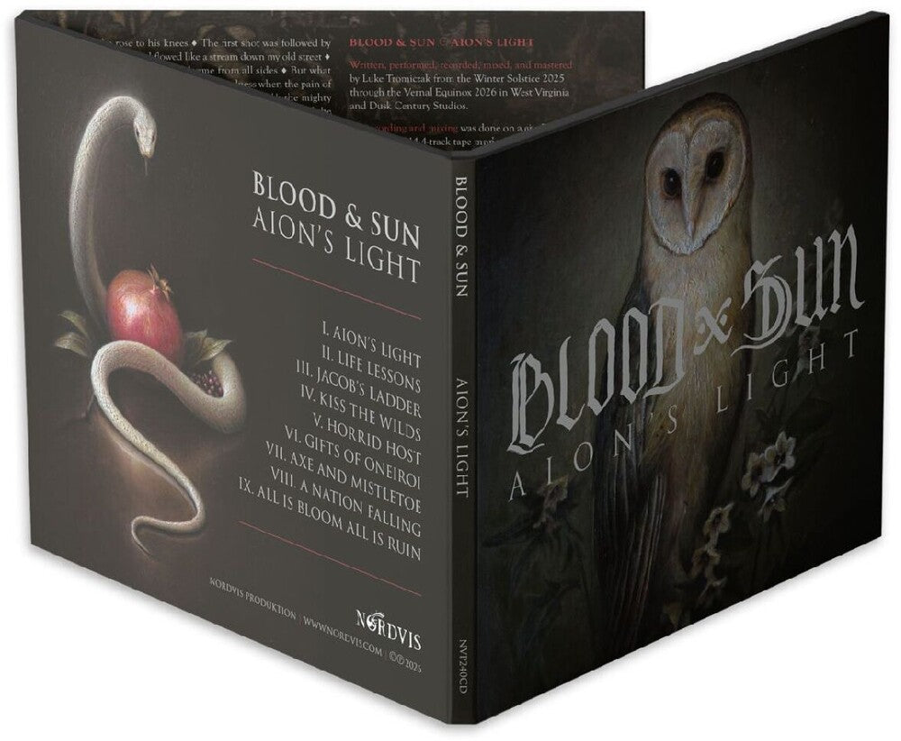 the album cover for Blood &amp; Sun - Aion&
