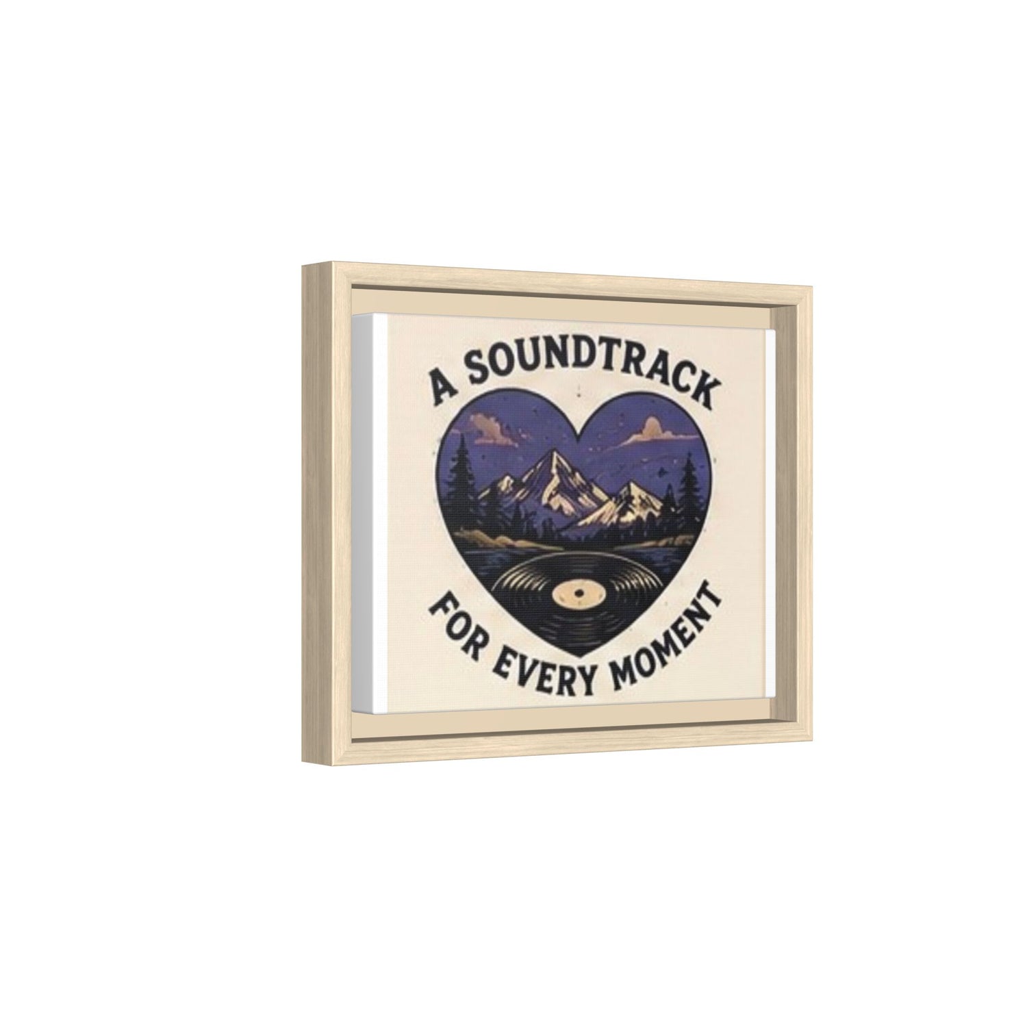 Framed Canvas Art – "A Soundtrack for Every Moment" Mountain Vinyl Print