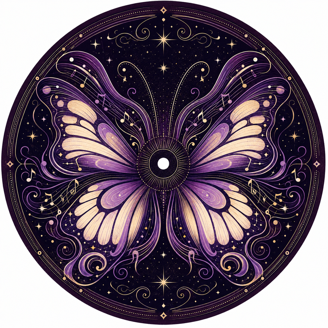Purple Butterfly Slipmat