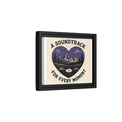 Framed Canvas Art – "A Soundtrack for Every Moment" Mountain Vinyl Print