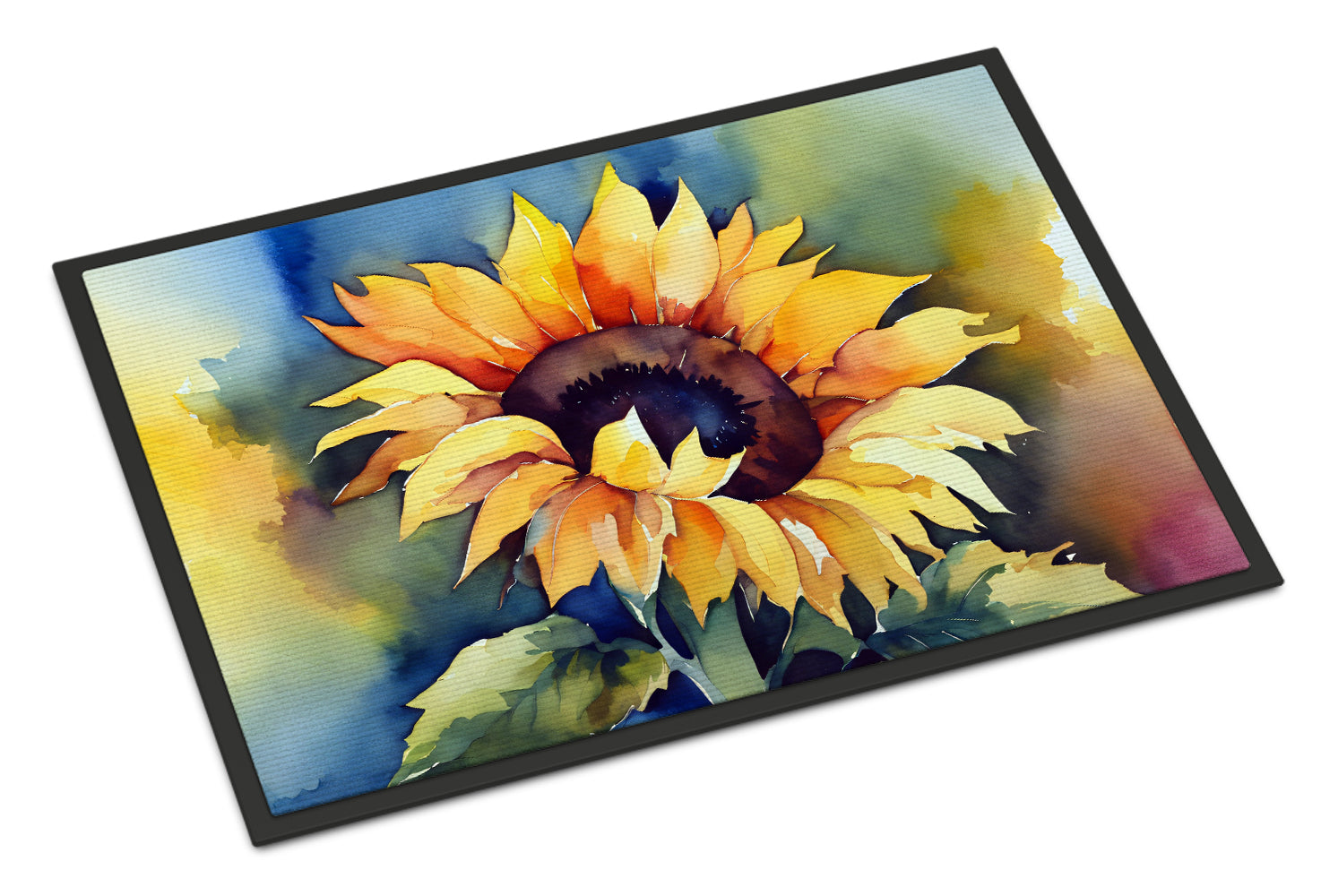 Sunflowers in Watercolor Doormat