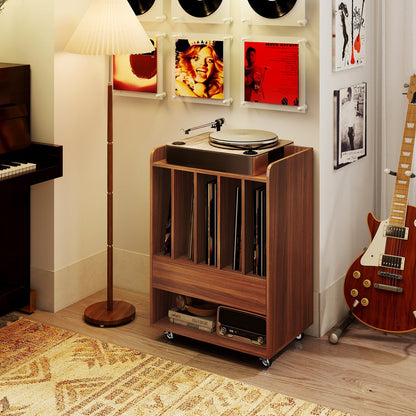 Record Player Stand Turntable Stand with Drawer and Record Holder