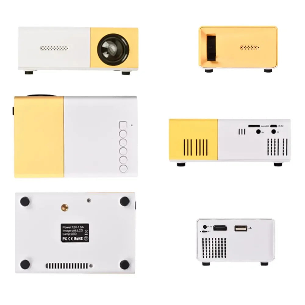 NNEOBA Mini Media Player Projector Yellow