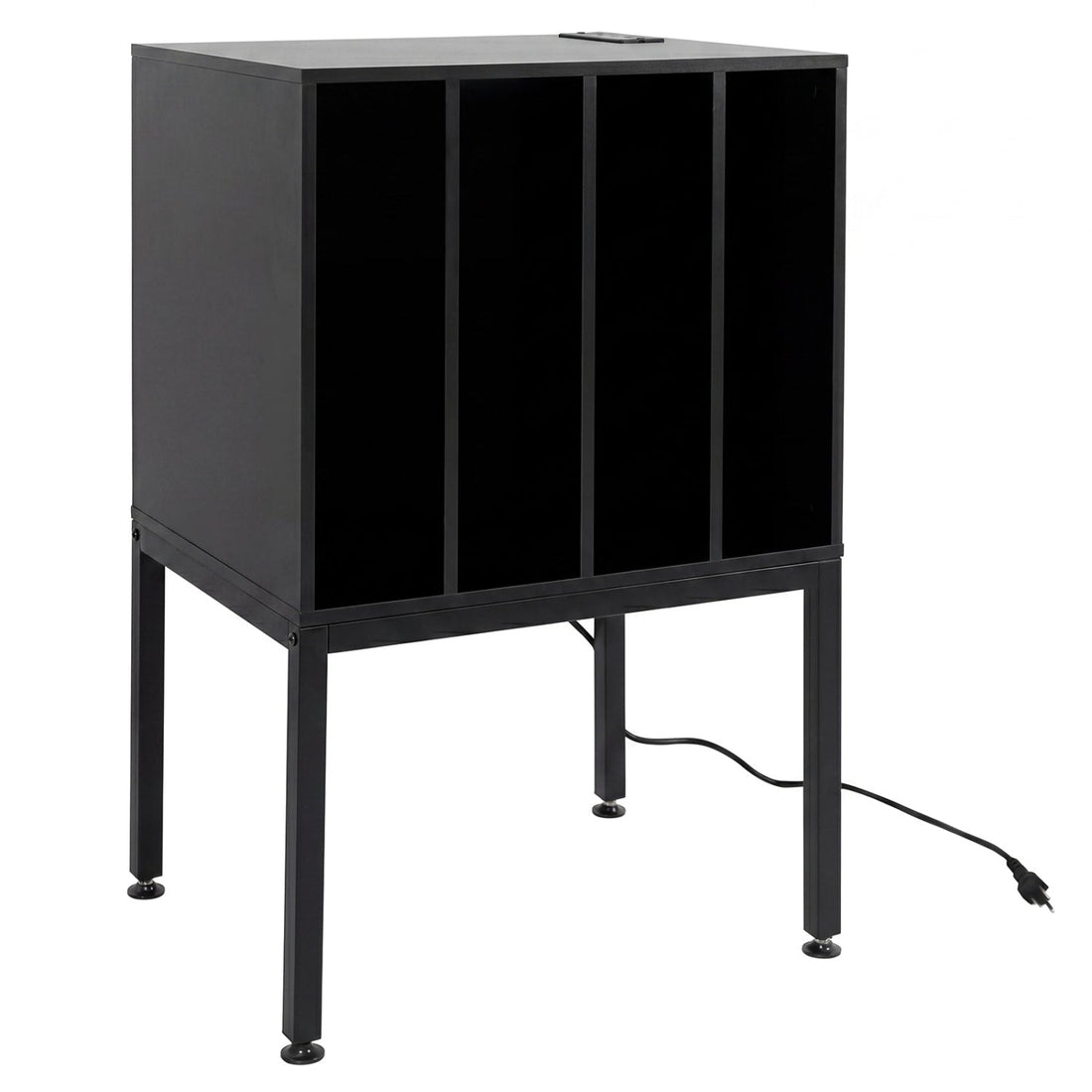 Turntable Record Player Stand with Power Outlets