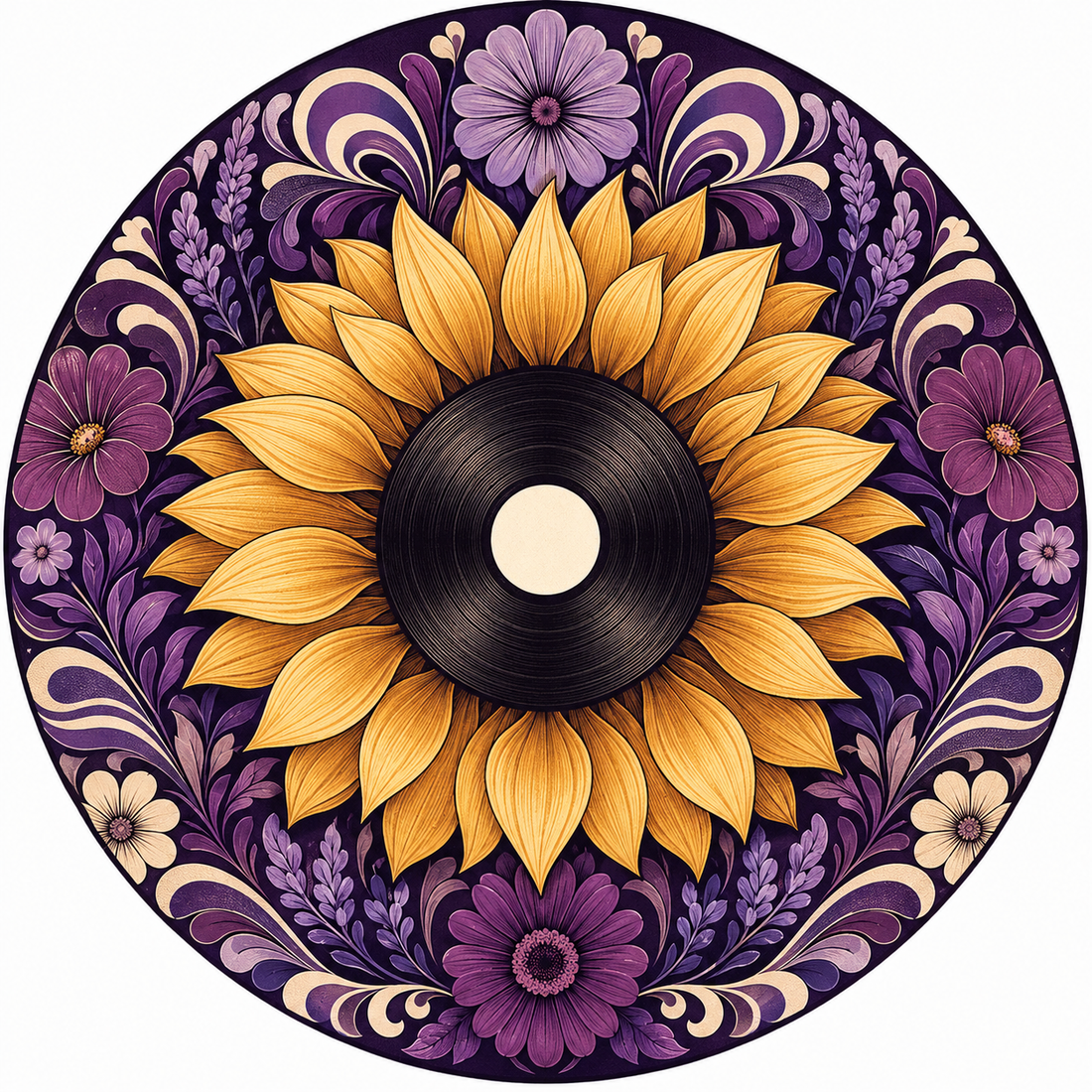 Purple Sunflower Slipmat