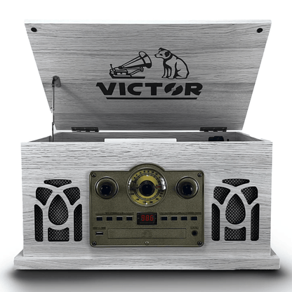 Victor Belmont 8-in-1 Wood Music Center White - Refurbished
