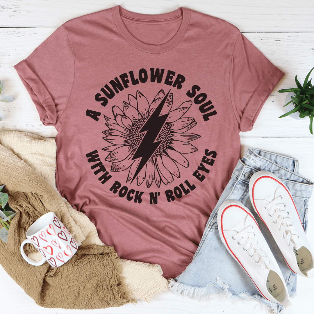 Sunflower Soul &amp; Rock N Roll Eyes T-Shirt